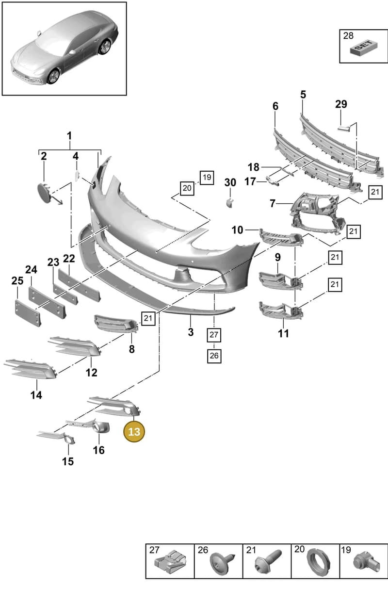 971807878BOK1 — Porsche Panamera (2016-2020) diagram p49802000, position 13