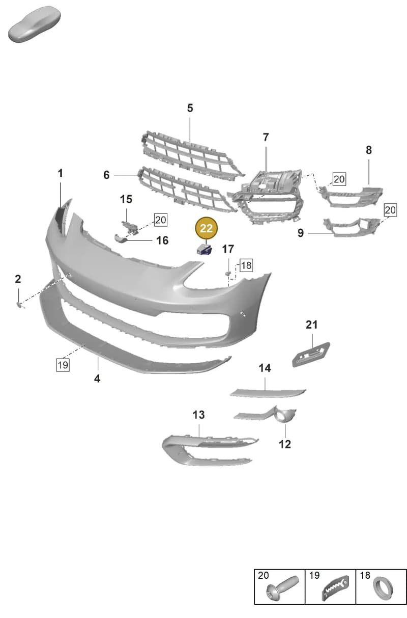 971807914 — Porsche Panamera (2020-2023) diagram p58802000, position 22