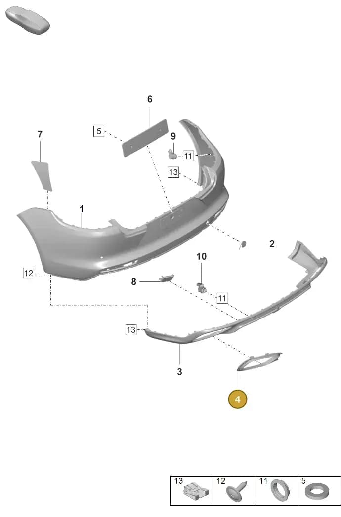 971807951AOK1 — Porsche Panamera (2020-2023) diagram p58802500, position 4