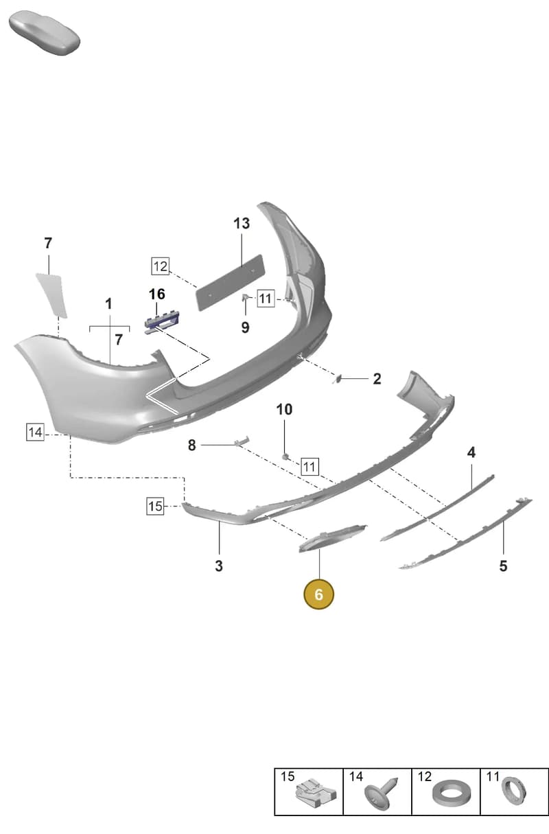 971807952AOK1 — Porsche Panamera (2020-2023) diagram p58802620, position 6