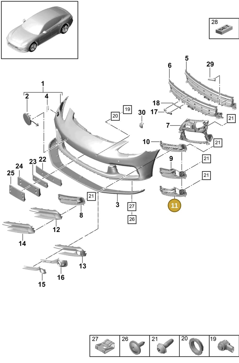 971807985BOK1 — Porsche Panamera (2016-2020) diagram p49802000, position 11
