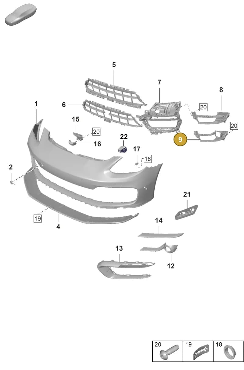 971807985KOK1 — Porsche Panamera (2020-2023) diagram p58802000, position 9