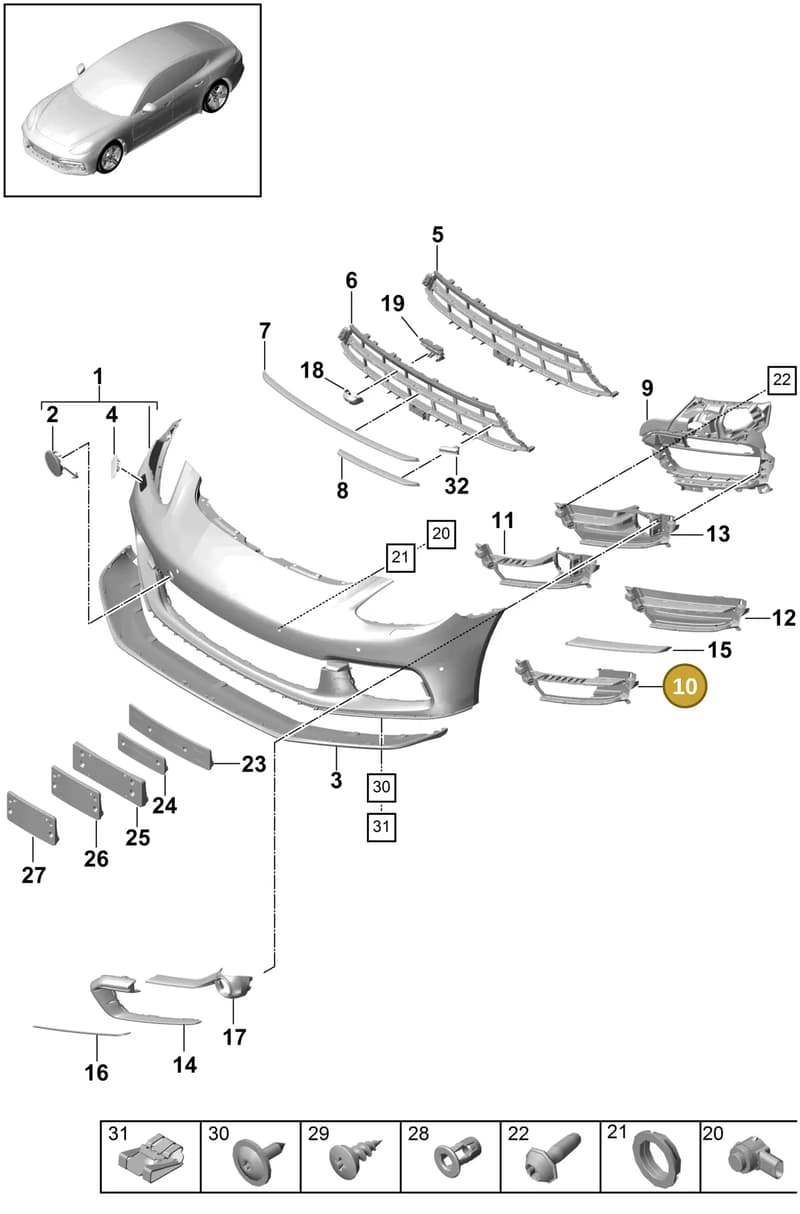 971807986EOK1 — Porsche Panamera (2016-2020) diagram p49802020, position 10
