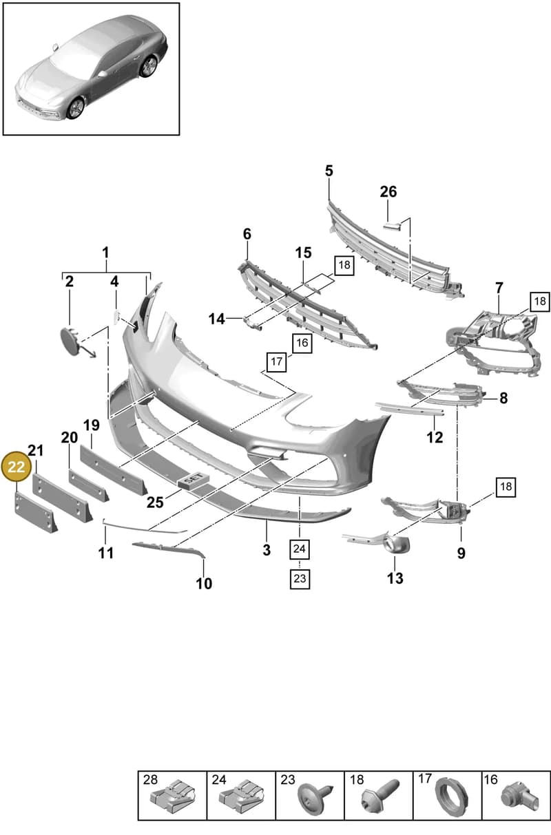 971807999HOK1 — Porsche Panamera (2016-2020) diagram p49802010, position 22