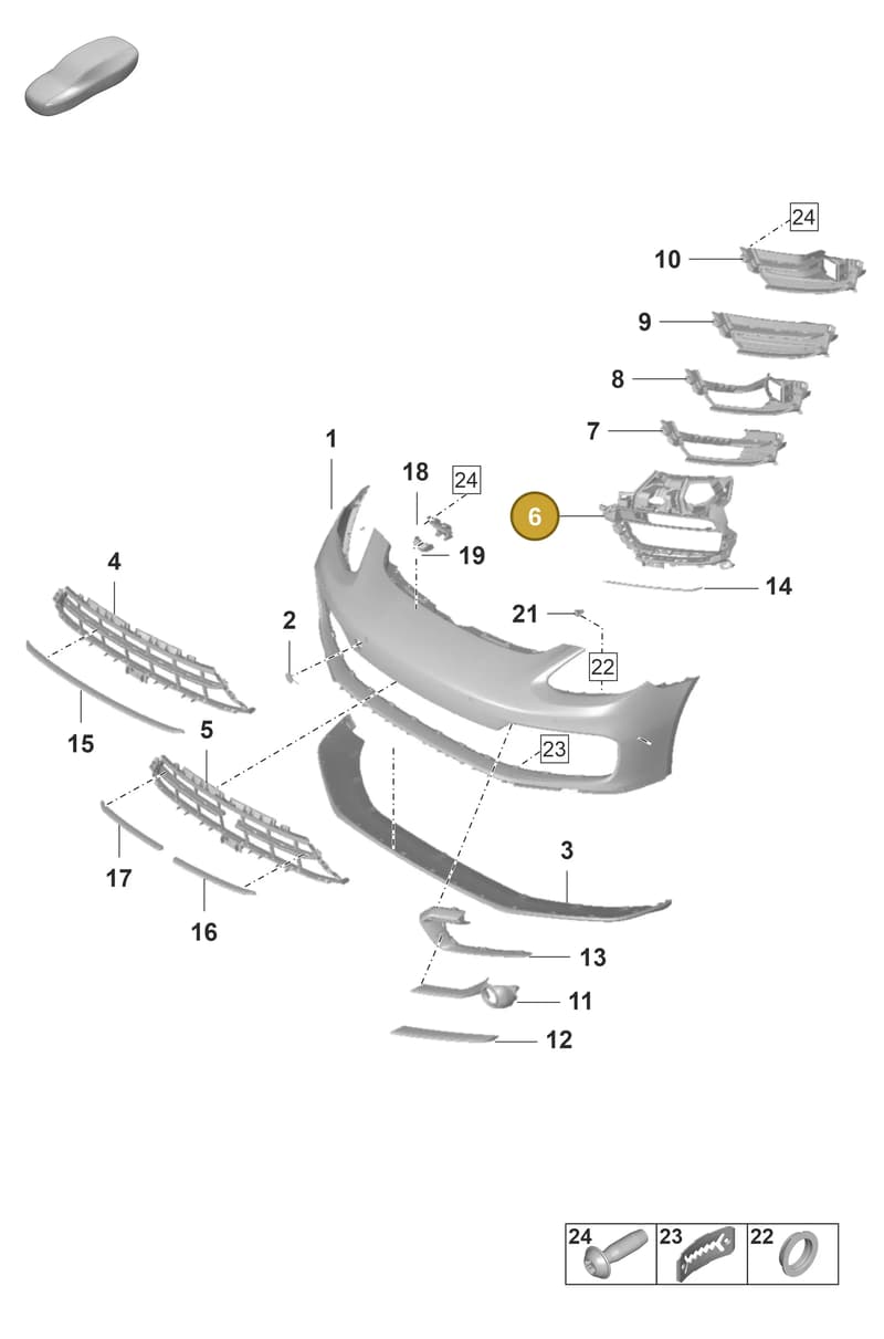 971807999MG2X — Porsche Panamera (2020-2023) diagram p58802020, position 6