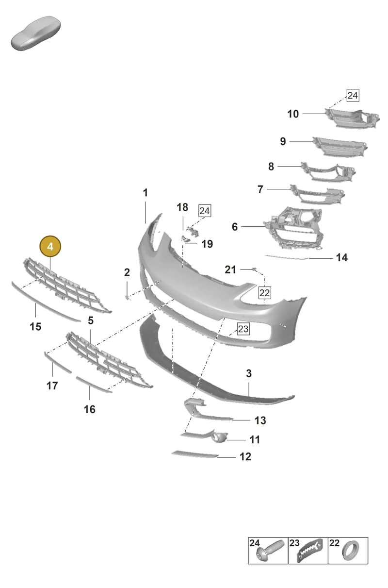 971807999PG2X — Porsche Panamera (2020-2023) diagram p58802020, position 4