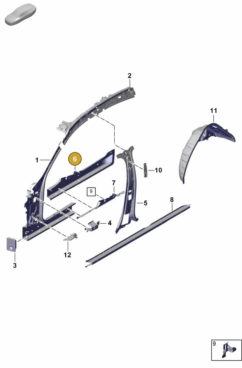 971809530EYGRV — Porsche Panamera (2023-) diagram p62801500, position 6