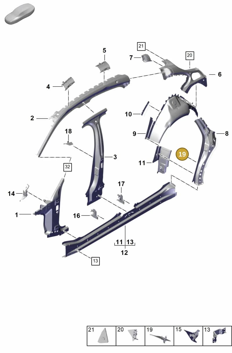 971809647 — Porsche Panamera (2023-2025) diagram p62801510, position 19