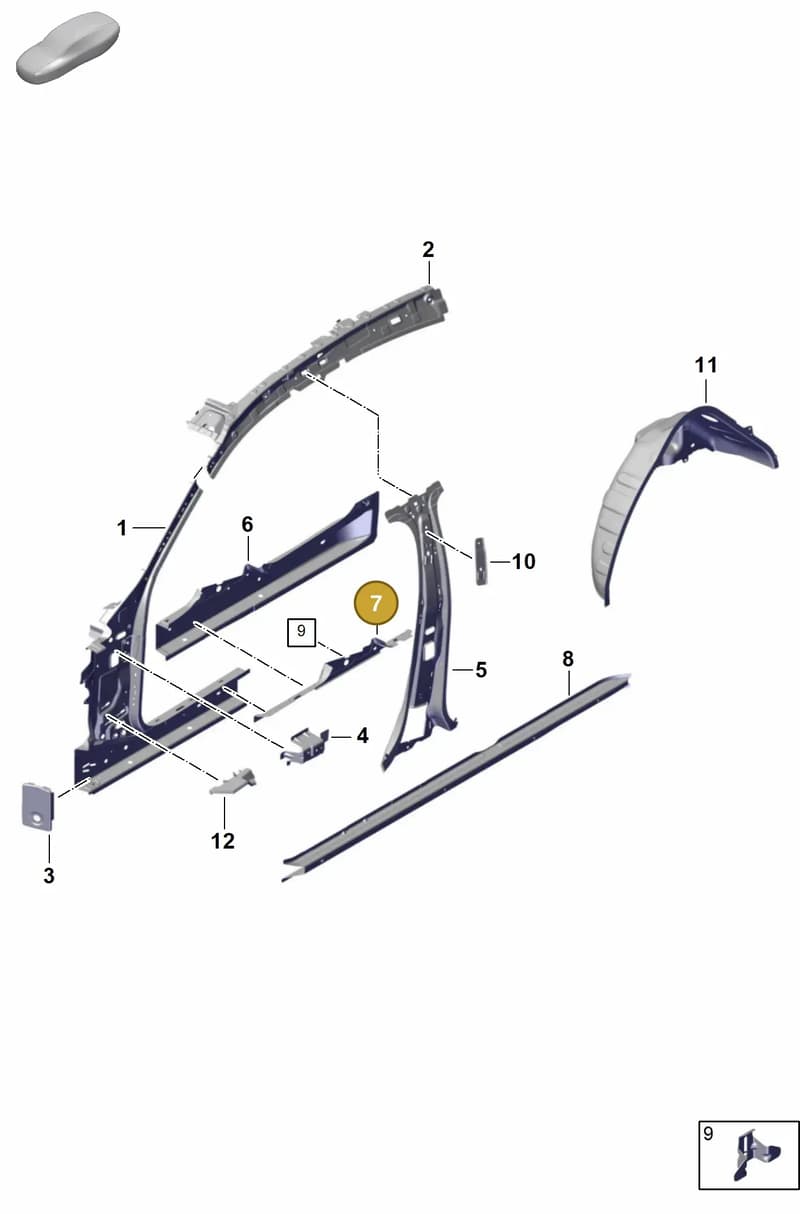 971810105YGRV — Porsche Panamera (2023-) diagram p62801500, position 7