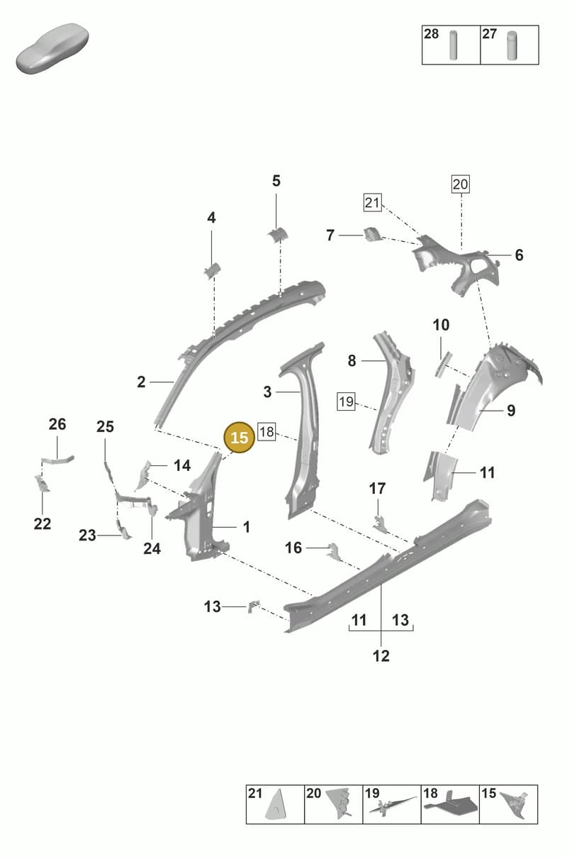 971810715 — Porsche Panamera (2020-2023) diagram p58801510, position 15