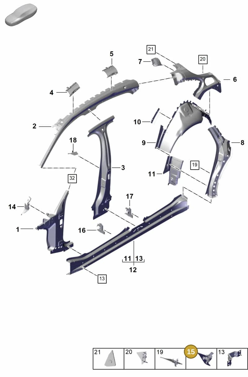 971810715 — Porsche Panamera (2023-2025) diagram p62801510, position 15
