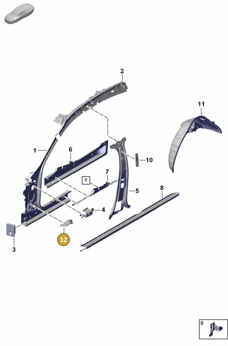 971810720 — Porsche Panamera (2023-2025) diagram p62801500, position 12
