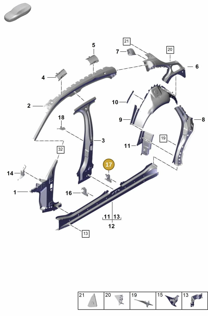 971810729 — Porsche Panamera (2023-2025) diagram p62801510, position 17