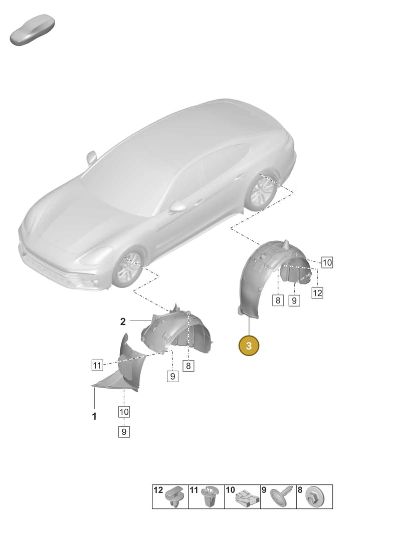 971810972 — Porsche Panamera (2020-2023) diagram p58801900, position 3