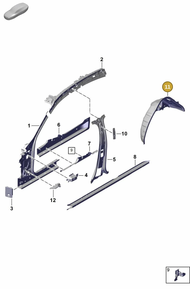 971813791YGRV — Porsche Panamera (2023-) diagram p62801500, position 11