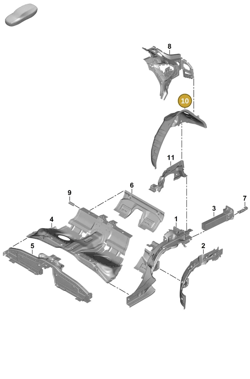 971813792YGRV — Porsche Panamera (2023-) diagram p62801300, position 10