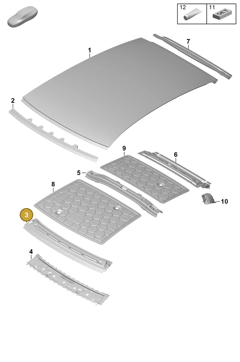 971817121BYGRV — Porsche Panamera (2023-) diagram p62801450, position 3