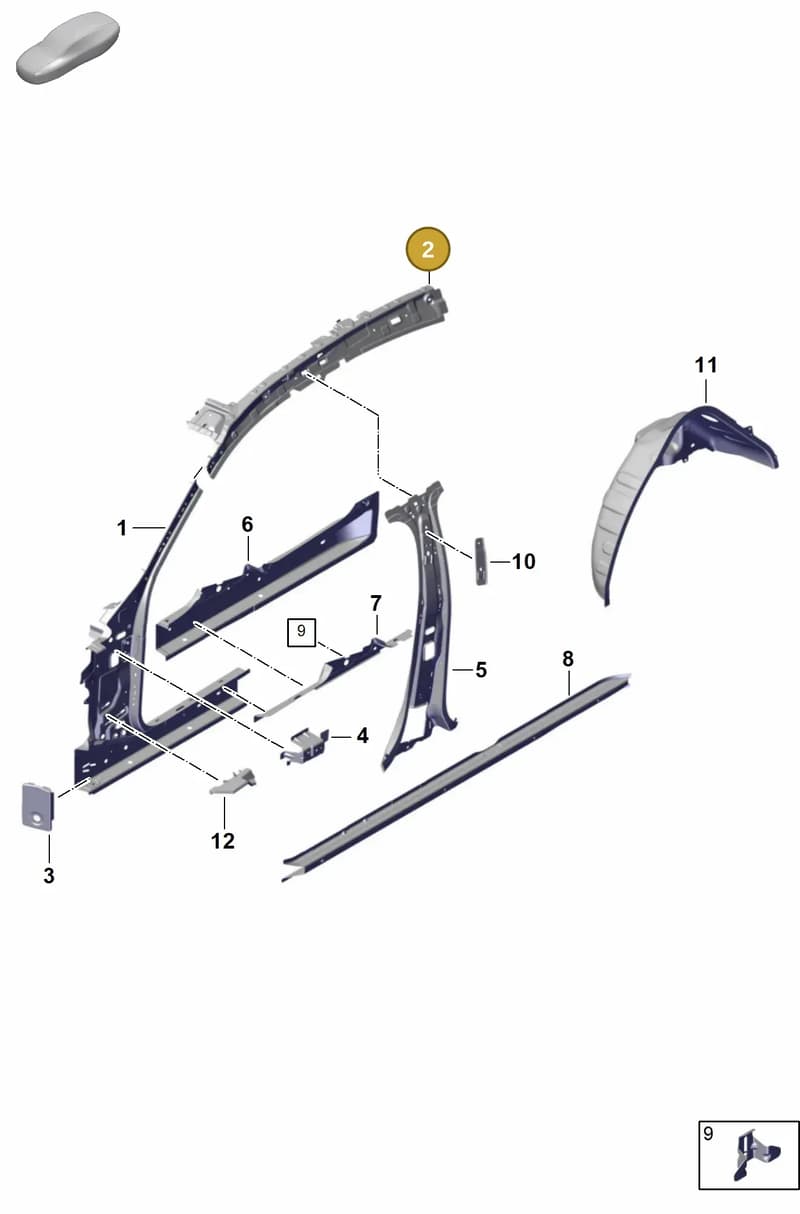 971817361BYGRV — Porsche Panamera (2023-2025) diagram p62801500, position 2