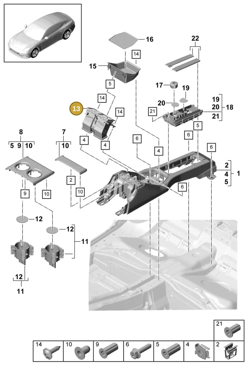 971819201E6N3 — Porsche Panamera (2016-2020) diagram p49809030, position 13