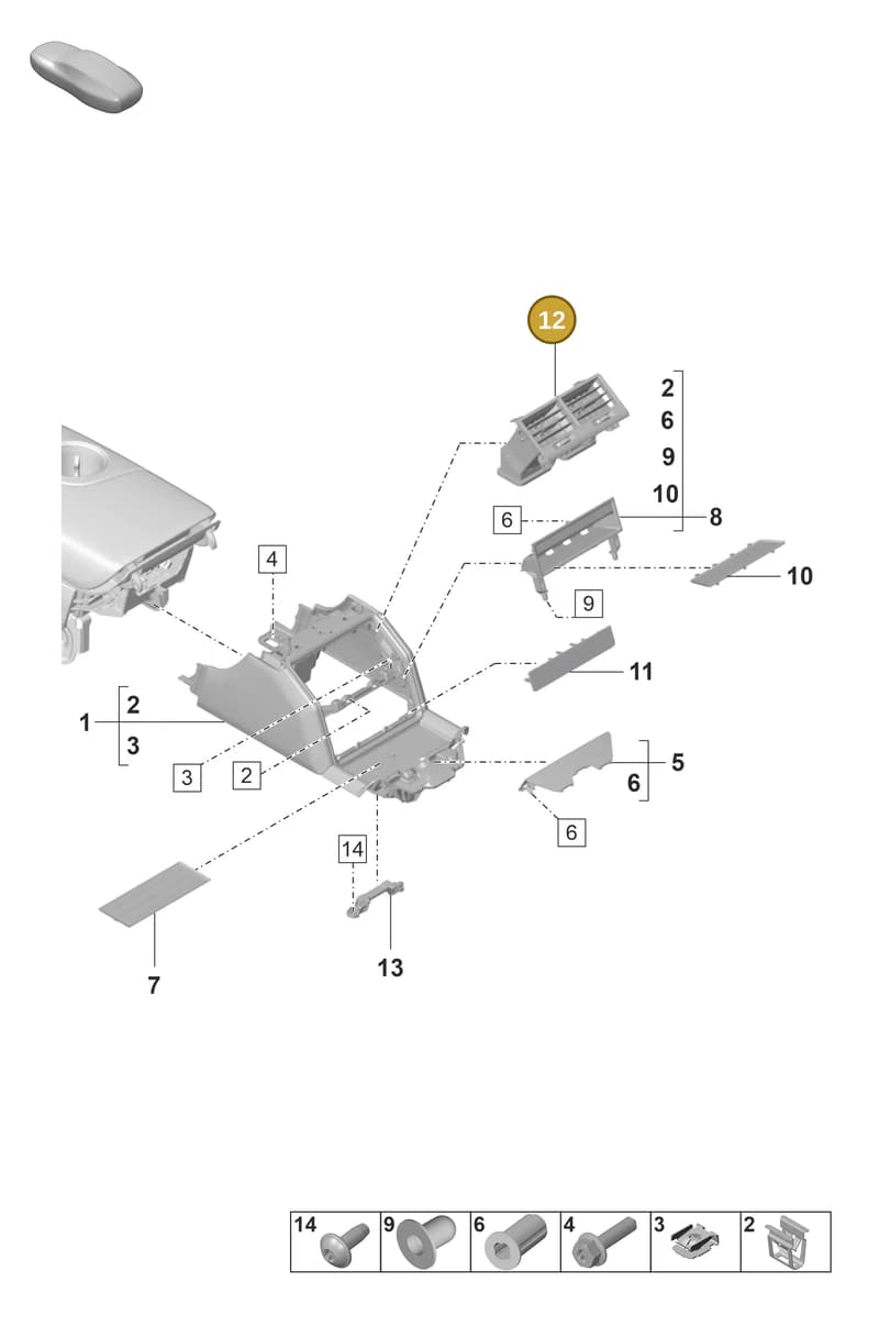 971819201E6N3 — Porsche Panamera (2020-2023) diagram p58809320, position 12