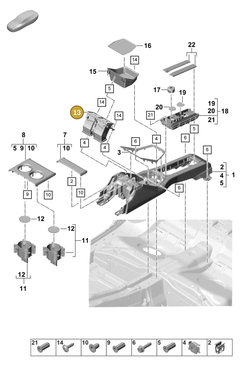 971819201K6N3 — Porsche Panamera (2020-2023) diagram p58809300, position 13