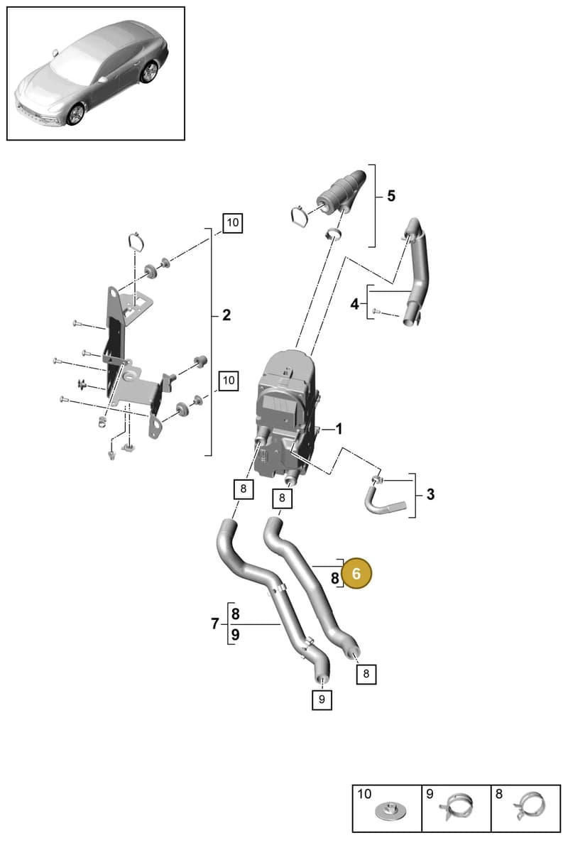 971819332 — Porsche Panamera (2016-2020) diagram p49813060, position 6