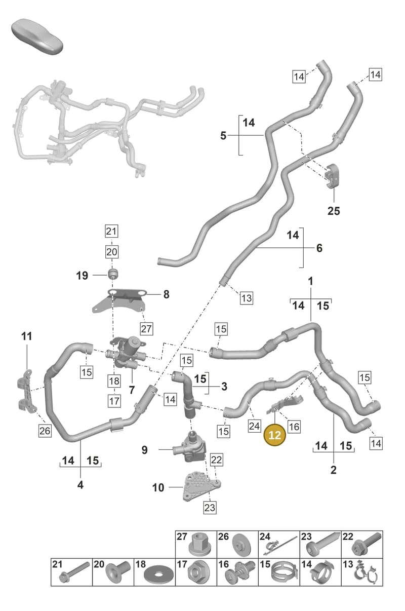 971819565C — Porsche Panamera (2023-2025) diagram p58813200, position 12
