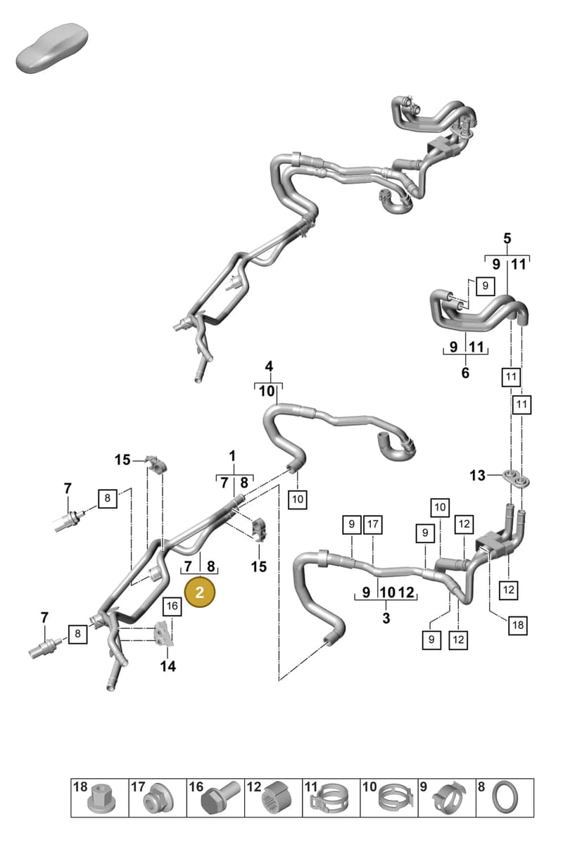 971820442A — Porsche Panamera (2020-2023) diagram p58815400, position 2