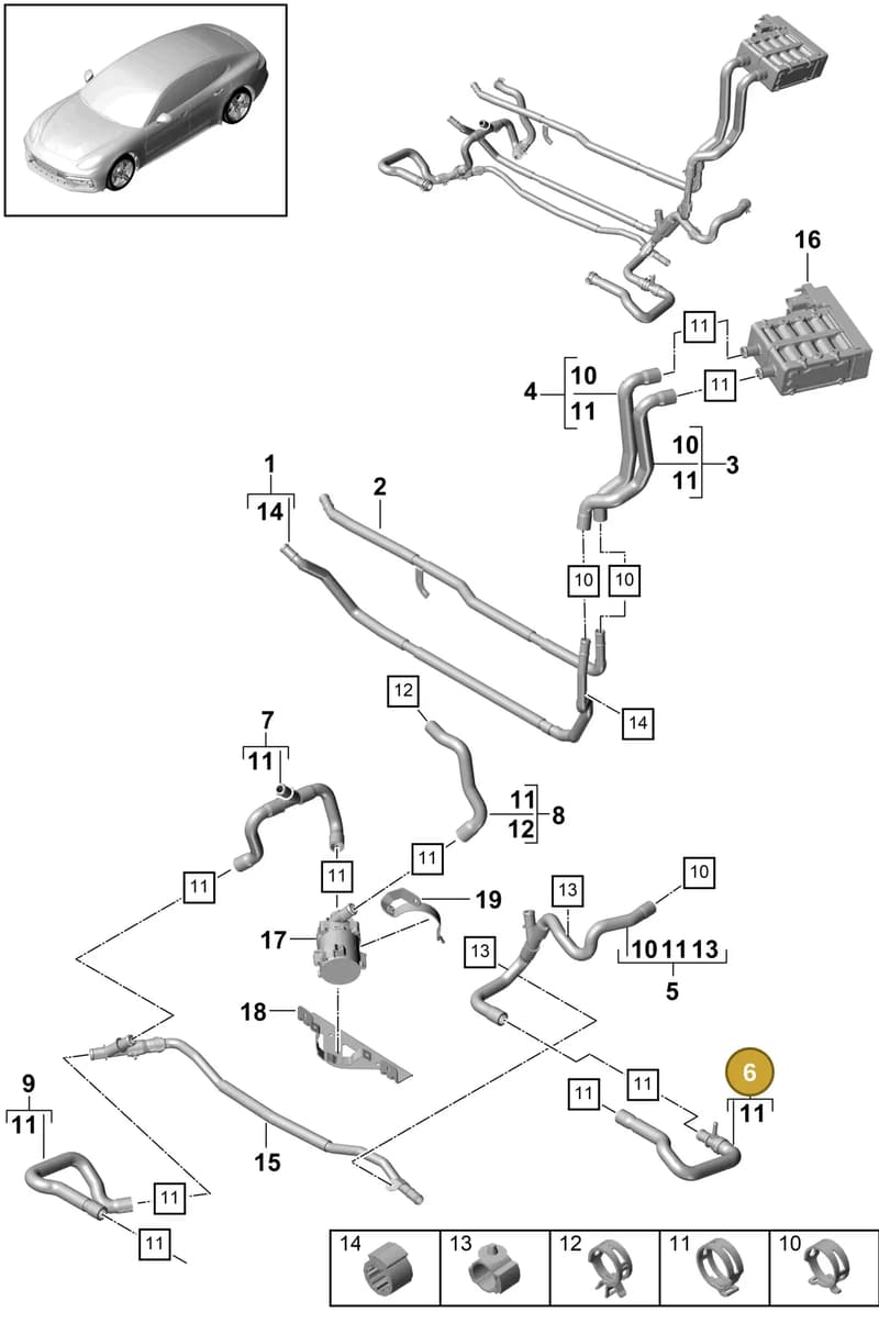 971820589A — Porsche Panamera (2016-2020) diagram p49815010, position 6