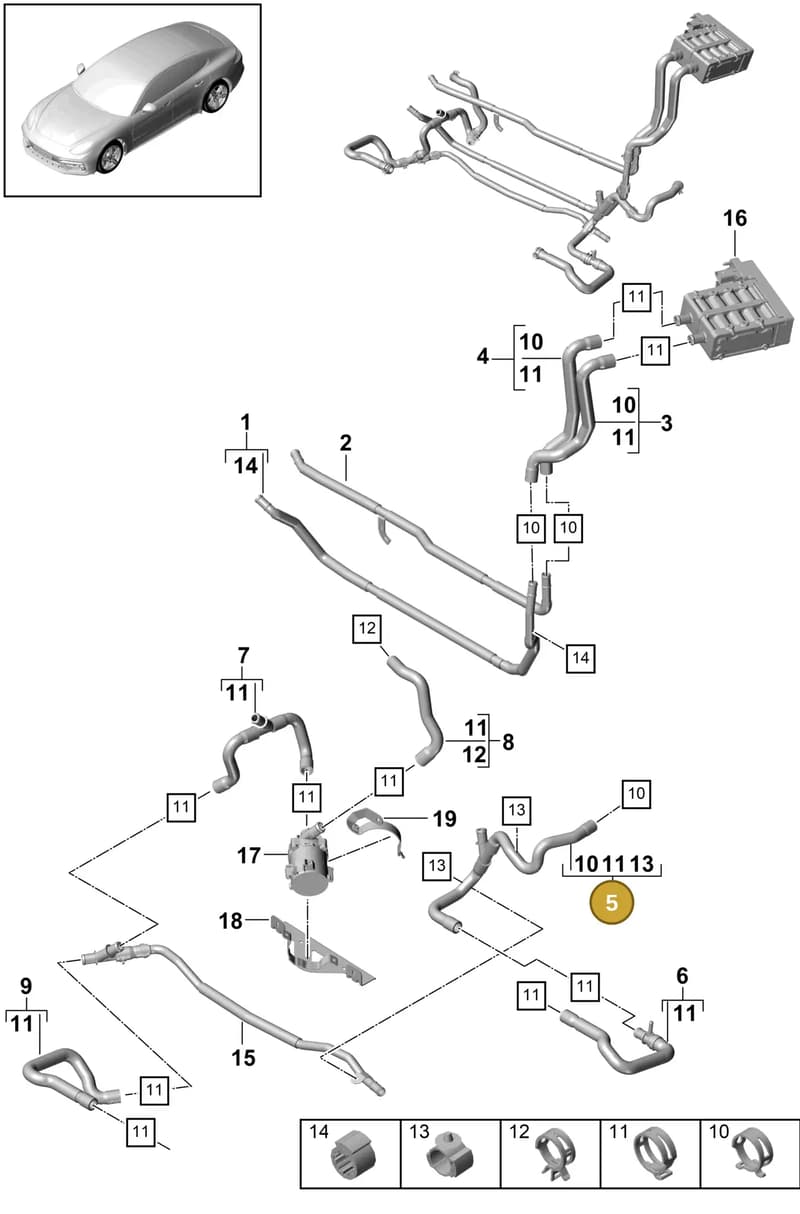 971820590C — Porsche Panamera (2016-2020) diagram p49815010, position 5