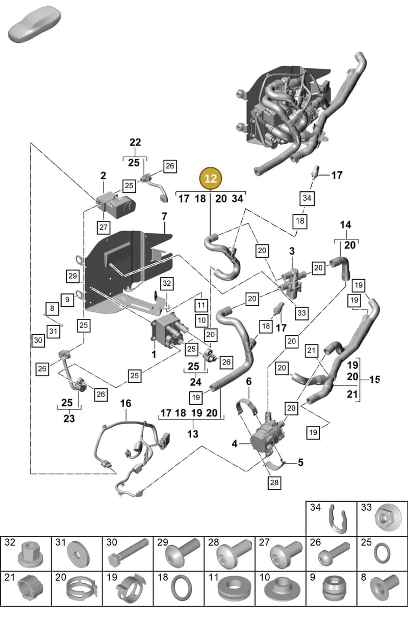 971820928B — Porsche Panamera (2020-2023) diagram p58815300, position 12