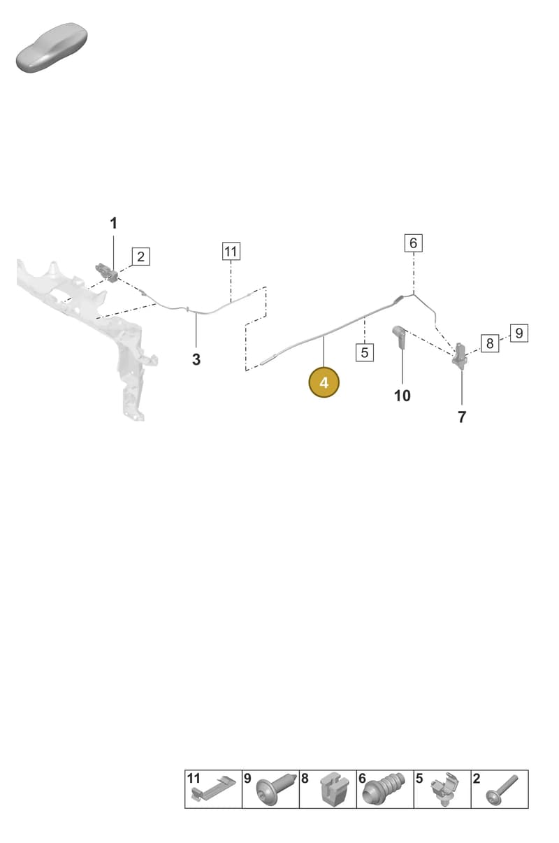 971823531B — Porsche Panamera (2020-2023) diagram p58803050, position 4