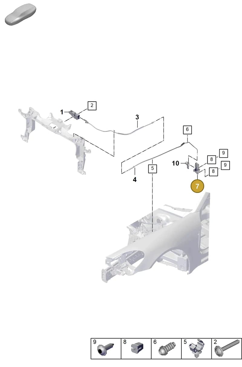 971823633A — Porsche Panamera (2023-2025) diagram p62803050, position 7