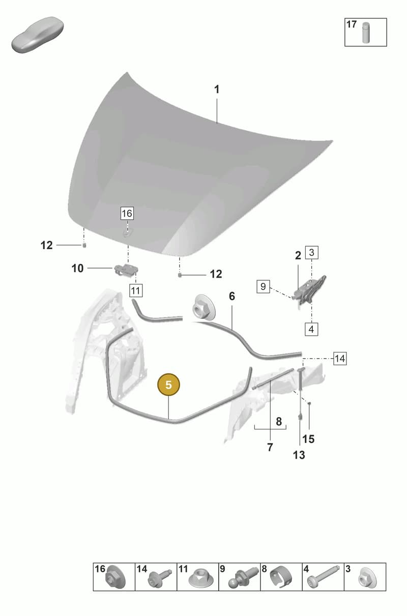 971823727A — Porsche Panamera (2020-2023) diagram p58803000, position 5