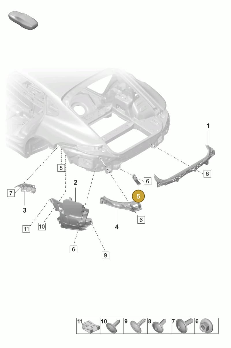 971825200 — Porsche Panamera (2020-2023) diagram p58802800, position 5