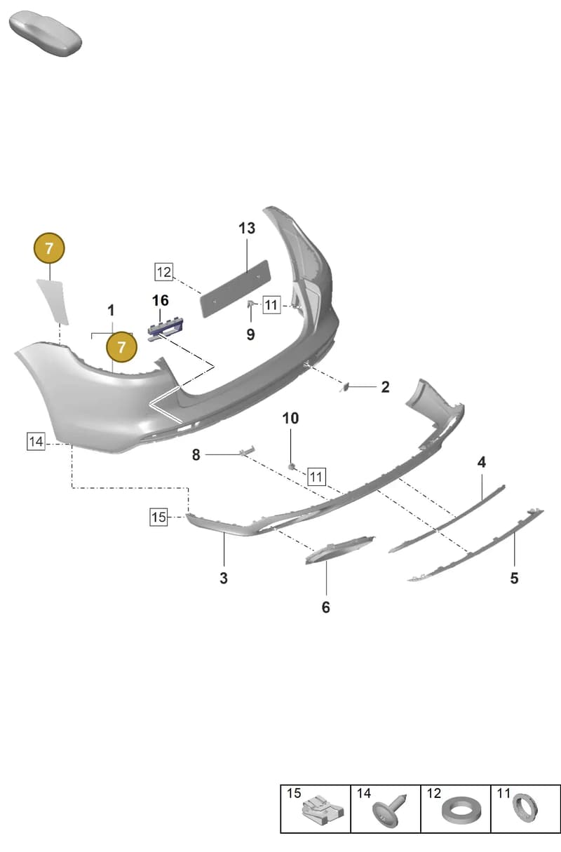 971825477 — Porsche Panamera (2020-2023) diagram p58802620, position 7