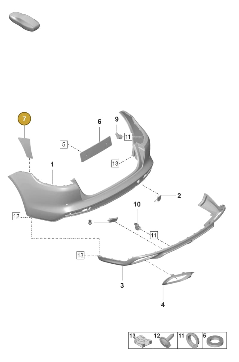 971825478 — Porsche Panamera (2020-2023) diagram p58802600, position 7