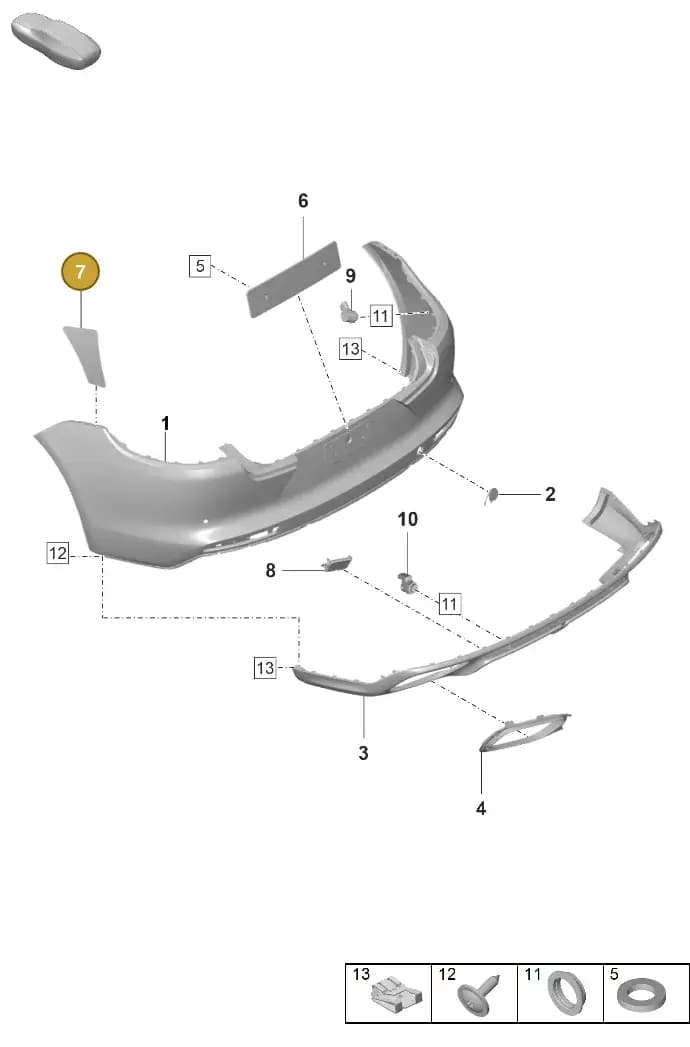 971825478 — Porsche Panamera (2020-2023) diagram p58802500, position 7