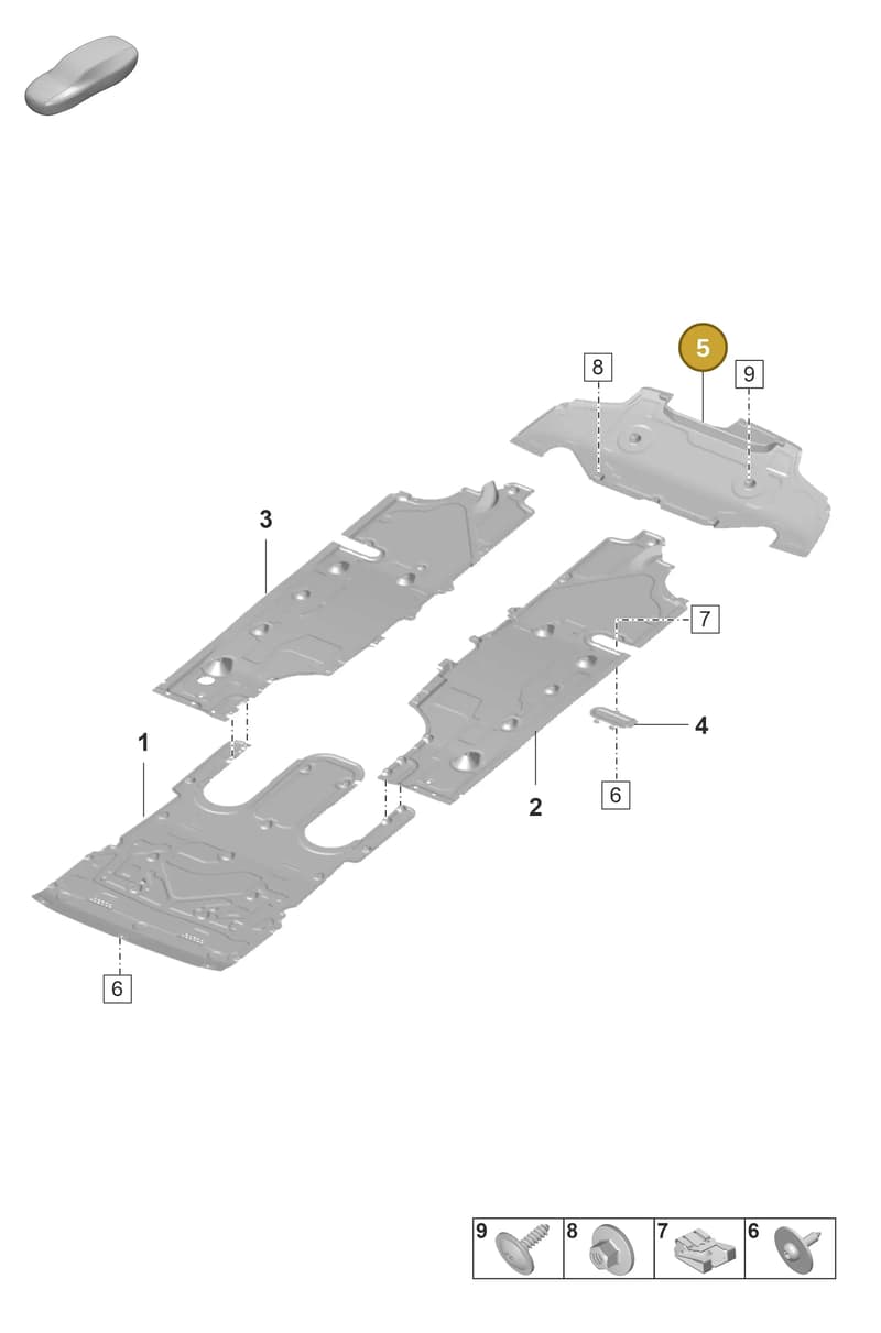 971825505D — Porsche Panamera (2020-2023) diagram p58801700, position 5