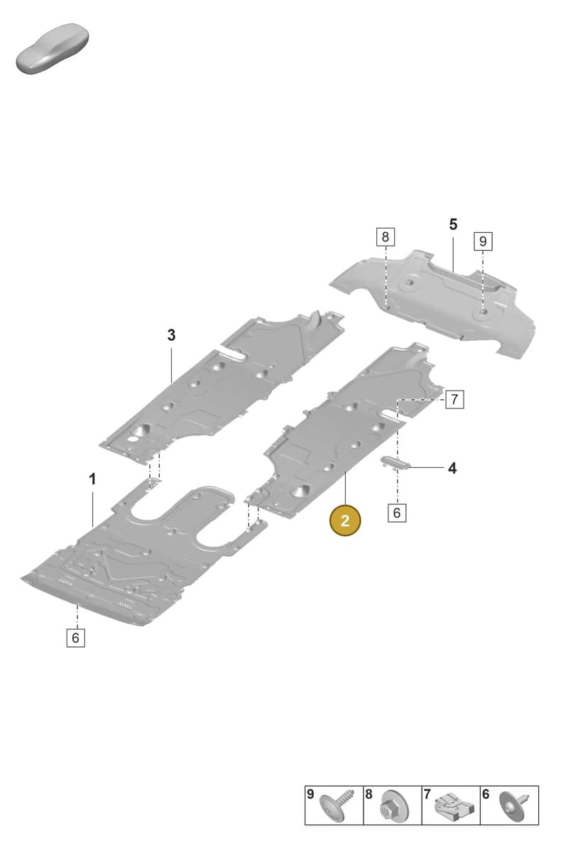 971825521J — Porsche Panamera (2020-2023) diagram p58801700, position 2