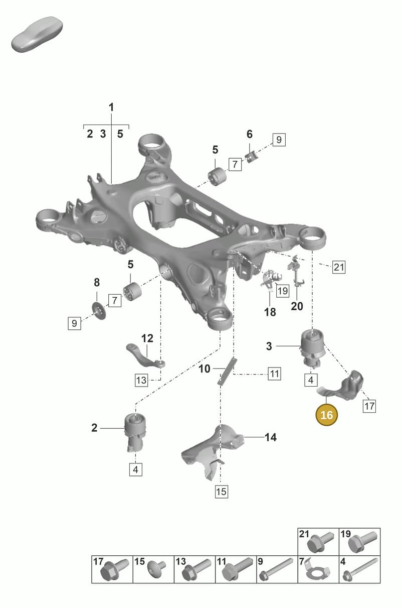 971825613B — Porsche Panamera (2020-2023) diagram p58501000, position 16