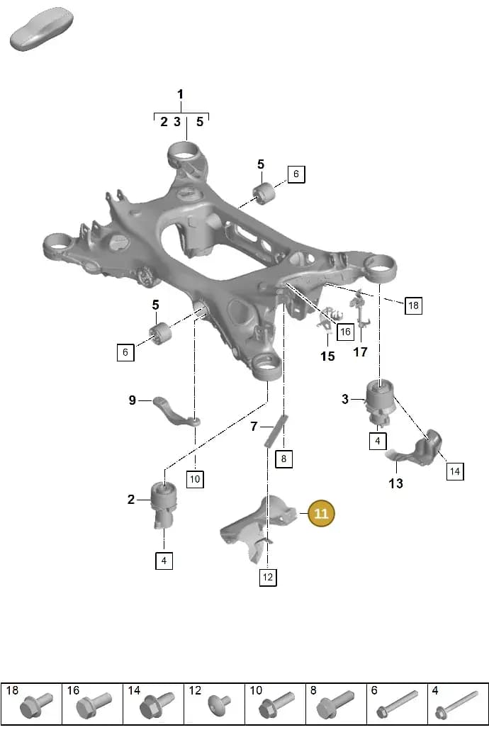 971825729H — Porsche Panamera (2023-2025) diagram p62501000, position 11
