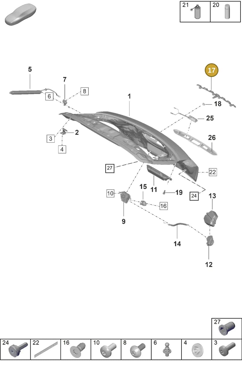 971827044H041 — Porsche Panamera (2020-2023) diagram p58803200, position 17