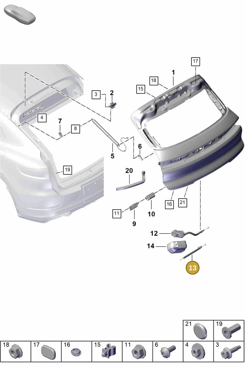 971827227 — Porsche Cayenne Coupe (2023-2023) diagram p60803100, position 13