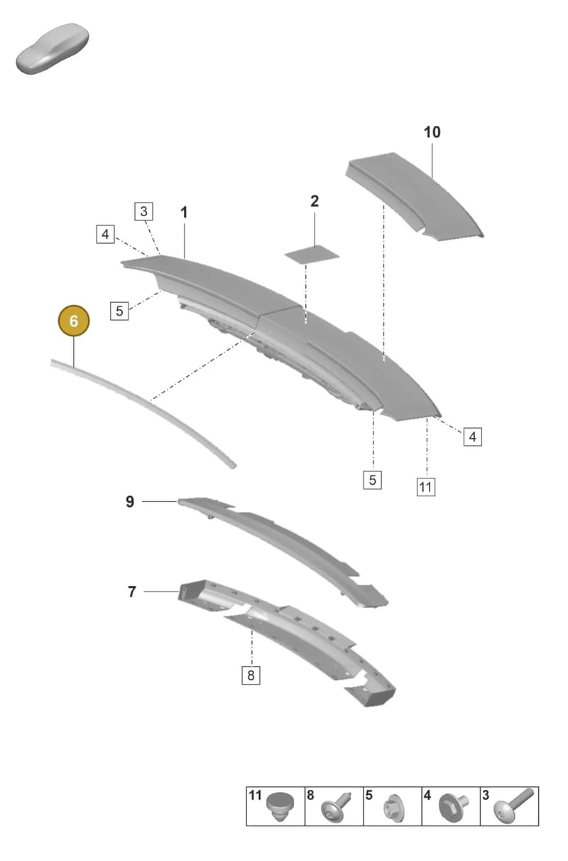 971827599 — Porsche Panamera (2020-2023) diagram p58803300, position 6