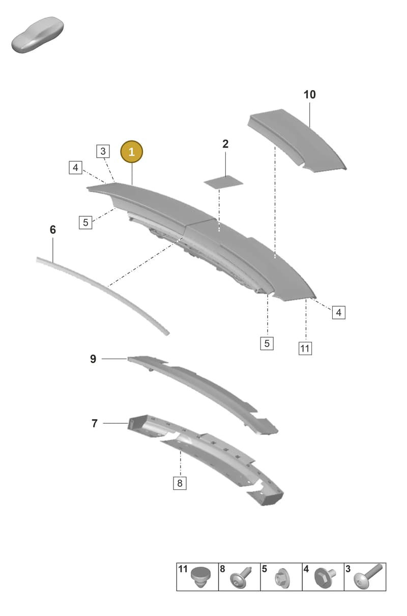 971827678FYG2X — Porsche Panamera (2020-2023) diagram p58803300, position 1