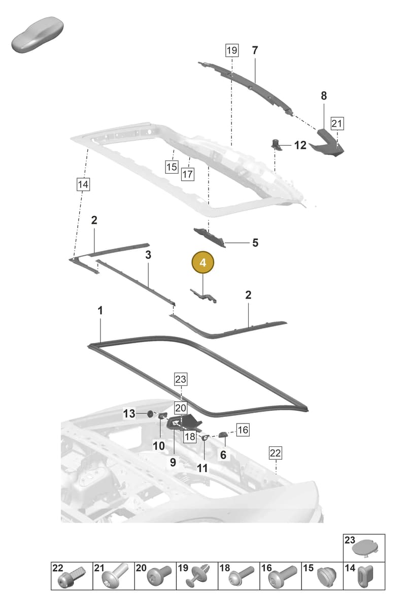 971827785C — Porsche Panamera (2020-2023) diagram p58803110, position 4