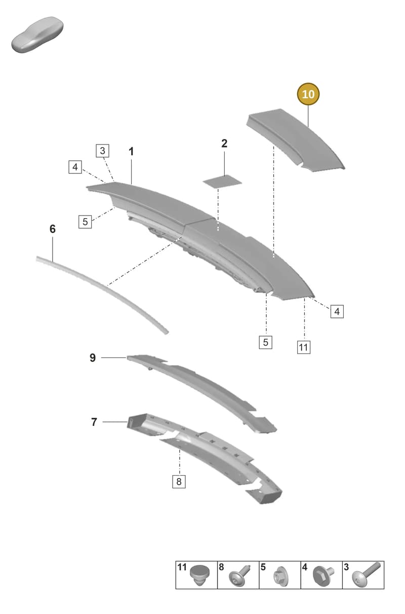 971827847AYG2X — Porsche Panamera (2020-2023) diagram p58803300, position 10