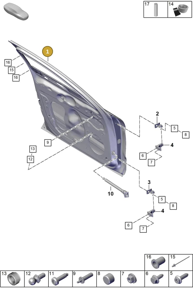 971831021AYGRV — Porsche Panamera (2023-) diagram p62804000, position 1
