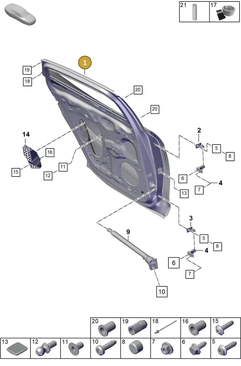 971833022CYGRV — Porsche Panamera (2023-) diagram p62804075, position 1